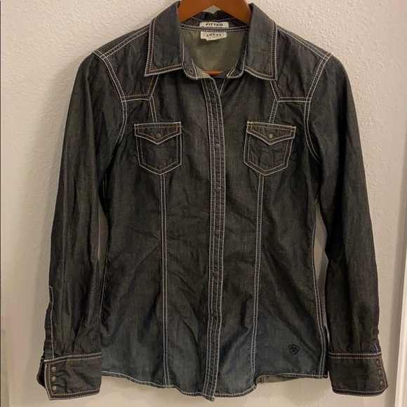 Ariat Tops - Ariat denim fitted button down S
